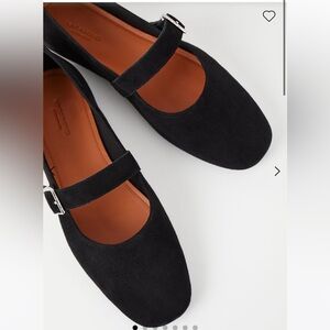 Vagabond Shoemakers Jolin Black Suede Mary Jane Flat Size 38